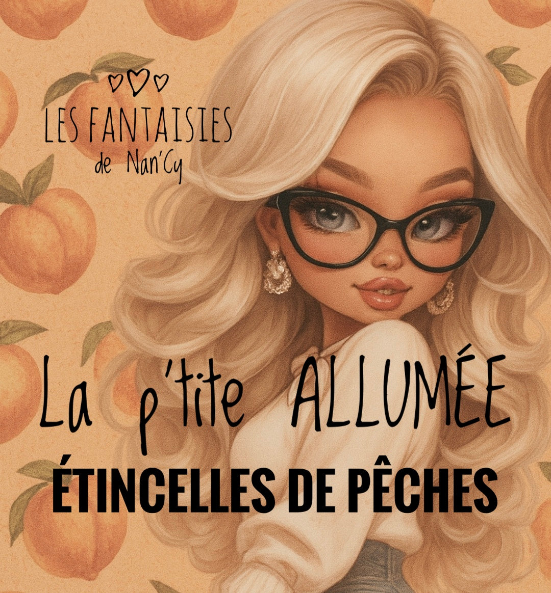 Bougie La p'tite ALLUMÉE (Étincelle de pêches)