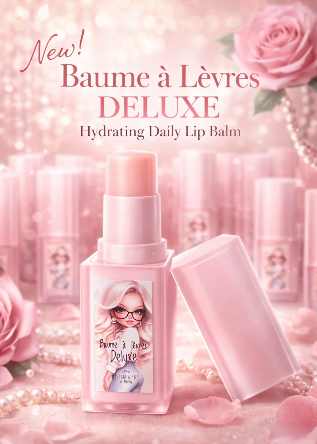 Baumes a lèvres hydratant quotidien,arôme léger de Fraises.