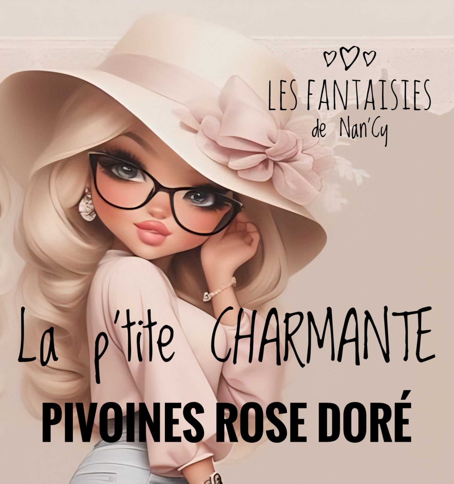 Bougie La p'tite CHARMANTE (Pivoine rose doré)
