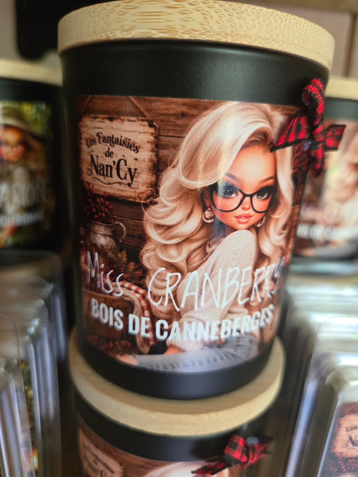 Bougie Miss Cranberry (bois de canneberges)