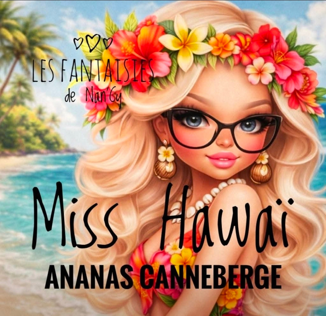Bougie Miss HAWAÏ (ananas et Canneberges)