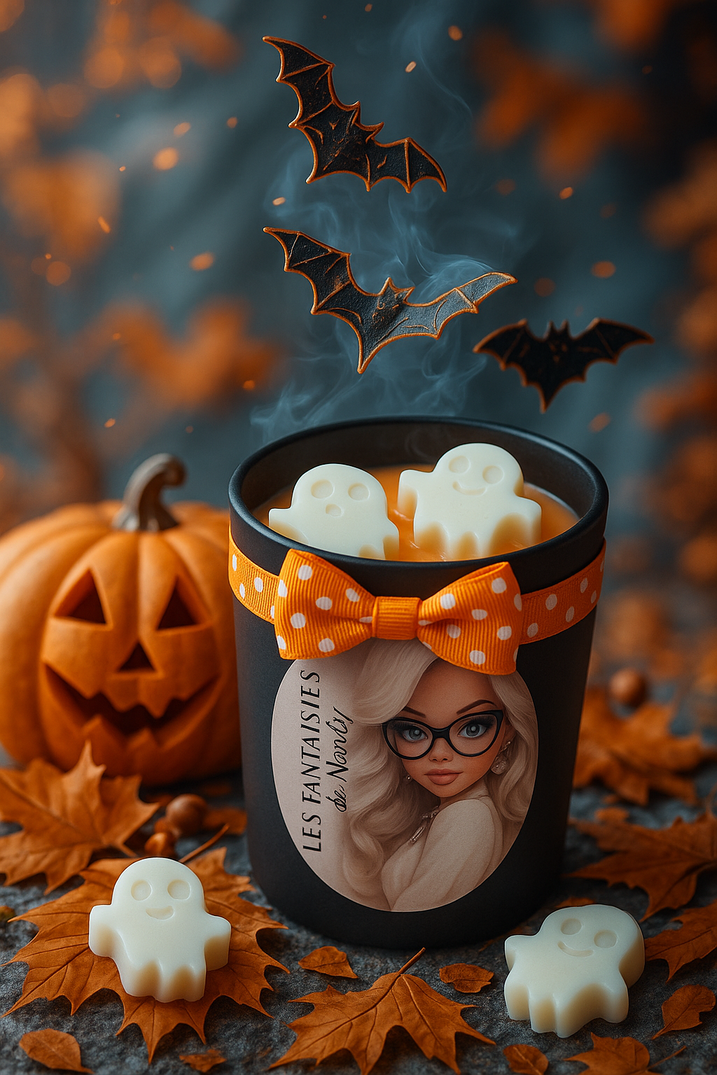 Bougie La HALLOWEEN (Guimauve et Vanille)