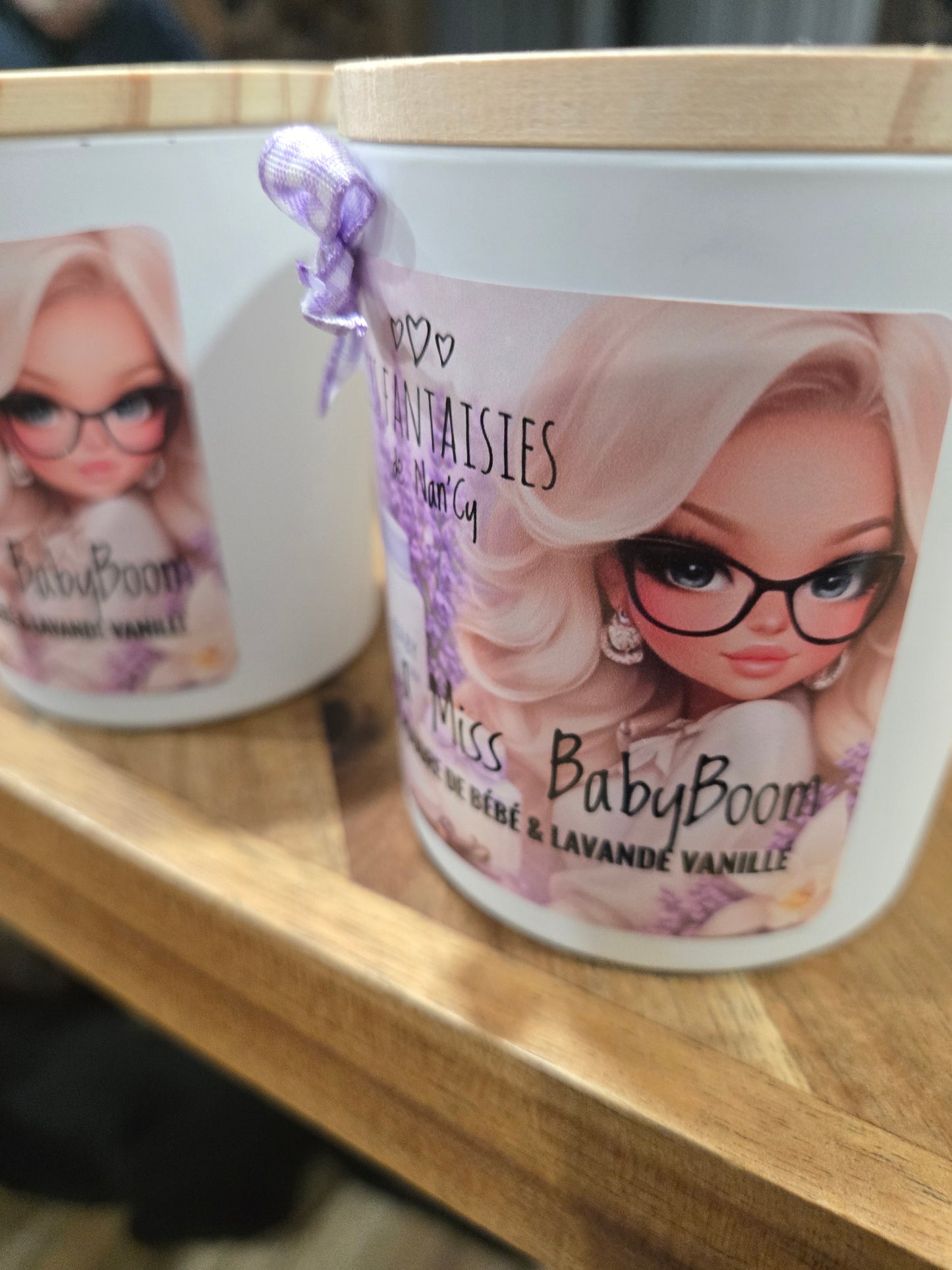 Bougie Miss BabyBoom ( poudre de bébé et Lavande Vanillé)