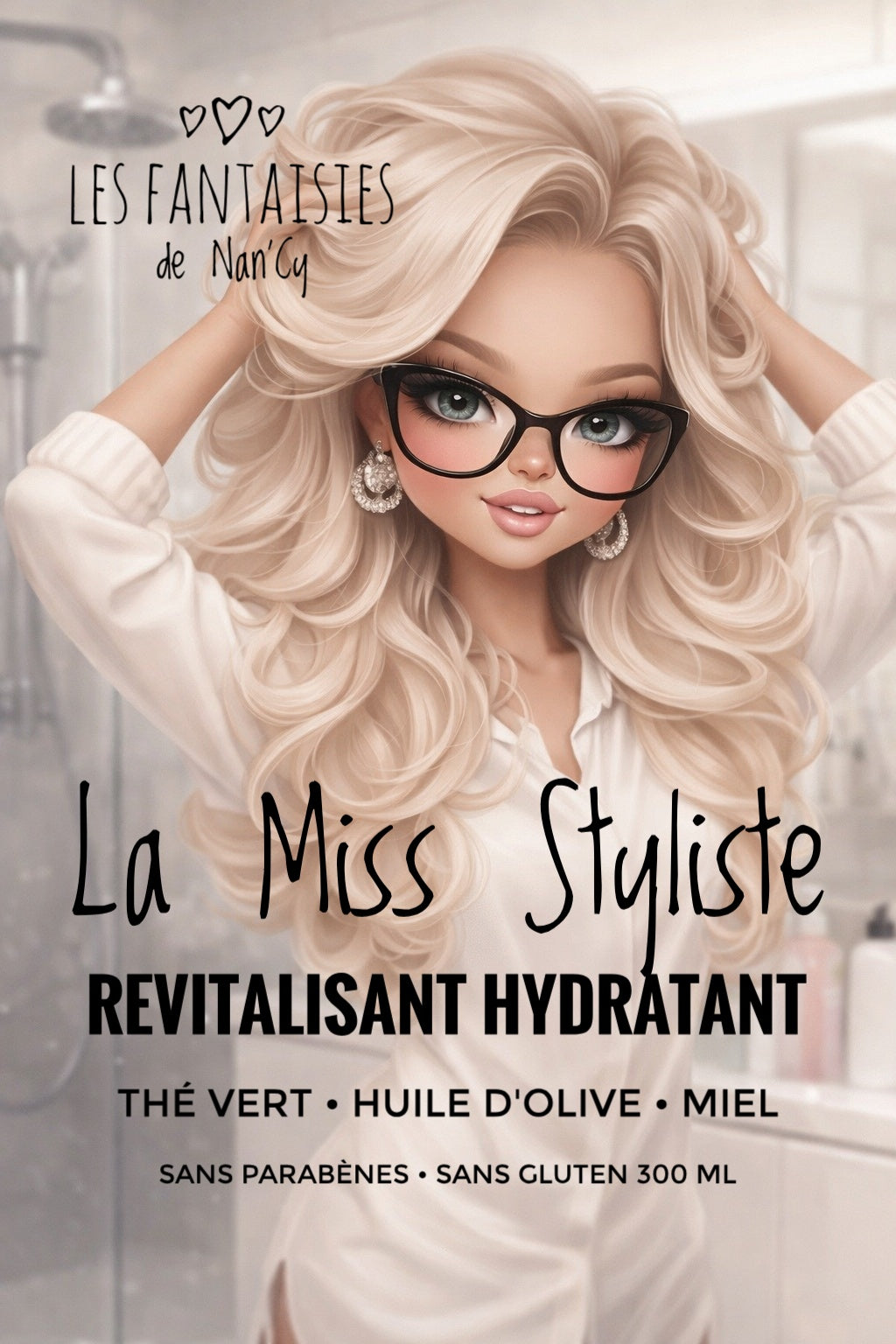 Duo Shampoing et Revitalisant hydratant deluxe, miel et thé vert  300 ml/ ch