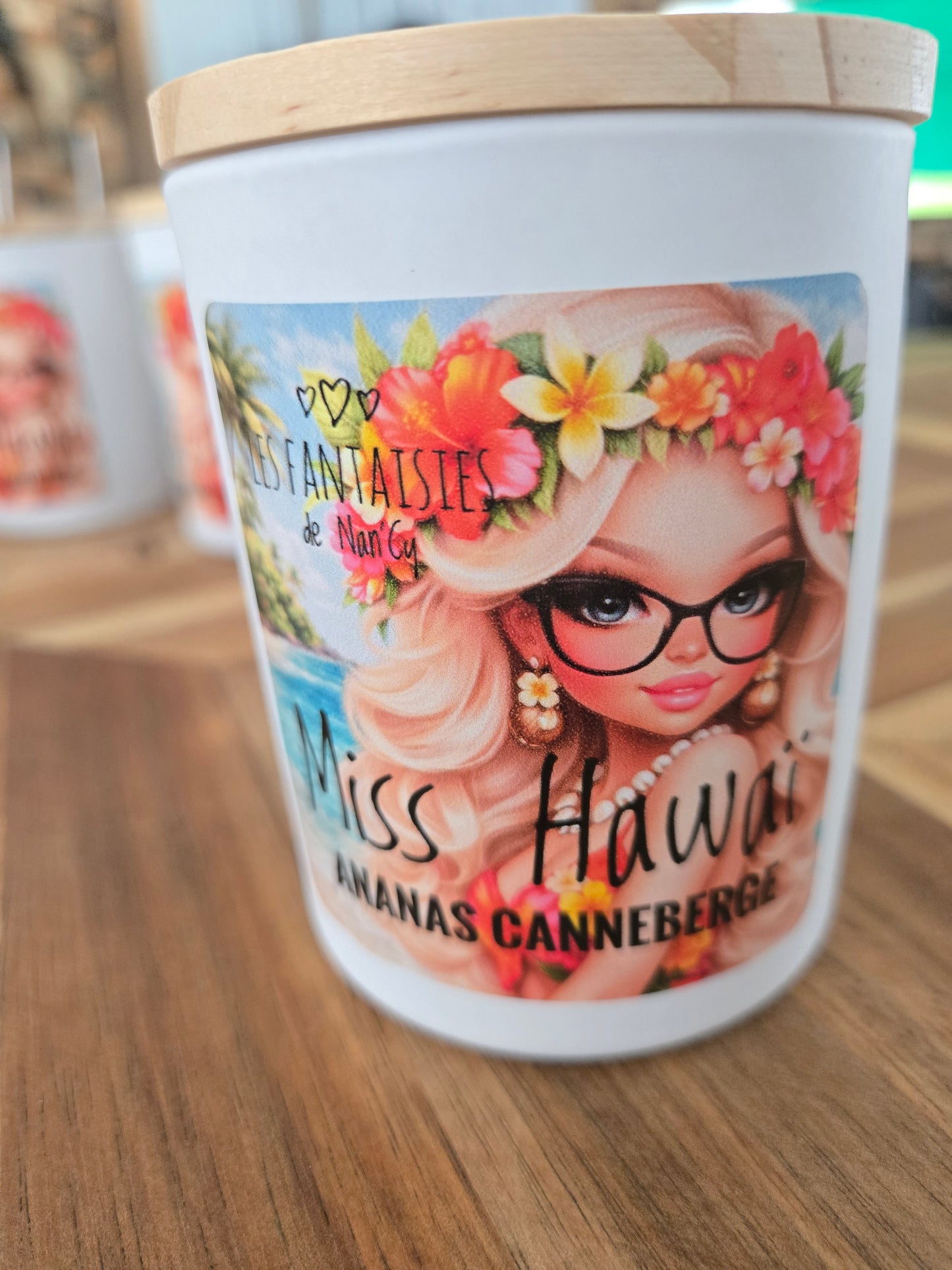 Bougie Miss HAWAÏ (ananas et Canneberges)
